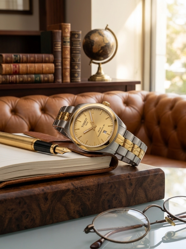 Tissot PR 100 Automatic Men's Watch – Two-Tone Gold & Stainless Steel waterproof