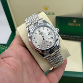 Rolex Date-just Silver