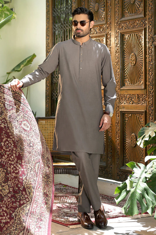 Light Grey Wash & Wear Kurta Pajama