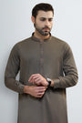 Dark Brown Cotton Shalwar Kameez